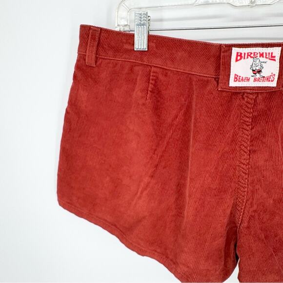 Birdwell Women's Classic Corduroy Shorts Mid Rise Red Size 12 Outdoor Gorpcore - Picture 14 of 15